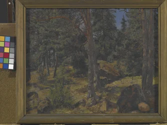 A Fir Bank (olje på lerret)