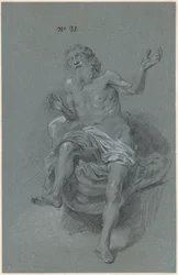 Sittende gammel mann