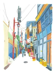 Shinjuku, 2015 (olje på papir)
