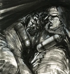 Davis rømningsutstyr brukt av sjøfolk under vann