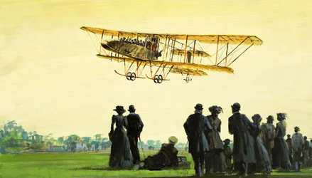 Avgang..., illustrasjon fra «Vinger over hele verden»