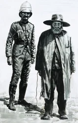 Seierherren av slaget ved Spion Kop, Lord Roberts, og boergeneralen Cronja