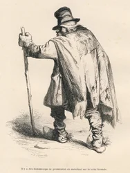Tigger. Miniatyrbilder illustrert av JJ Granville. Gravering signert Caque i delen "Story of a Hare" skrevet av PJ Stahl i "Scener fra dyrenes private og offentlige liv". Paris, J. Hetzel og Paulin