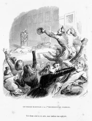 Romerne har den første representasjonen av Hernani av Victor Hugo (1830). Tegneserie I "" Jerome Paturot på jakt etter en sosial posisjon"" skrevet av Louis Reybaud