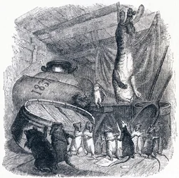 Katten og den gamle rotta (Le chat et un vieux rat) - Fabler av La Fontaine