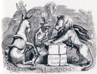 Hyllest sendt av dyrene til Alexander - Fabler av La Fontaine