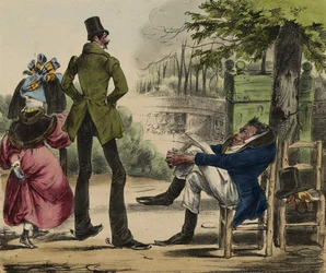 La karikatur; nr. 13, 1830-35 (håndfarget litho)