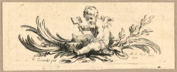 Halestykke, Putto med spade