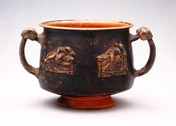 Kantharos med relieff, funnet i Pergamon, ca. 100 f.Kr. (keramikk)