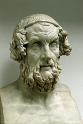 Portrettbyste av Homer (marmor)
