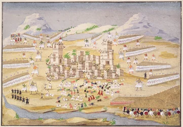 Slag rundt Theben, plate 22 fra Pictorial History of the Greek Independence War av general Makryjannis