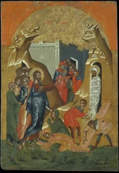 Resurrection of Lazar (eggtempera på panel)