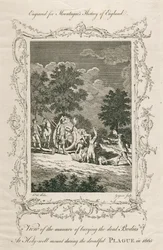 Begraver pestens ofre, Holywell Mount, Shoreditch, London, 1665 c sent på 1700-tallet