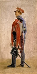 Portrett av P.M. Kunitsky, husar fra husarregimentet William, prins av Nassau, 1832