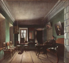 Interiør i Bykovs-huset, 1850-tallet