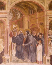 St. Augustins klær, av Guariento, freskomaleri