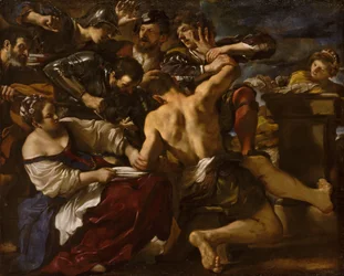 Samson fanget av filisterne, 1619