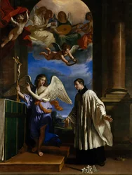 Den hellige Aloysius Luigi Gonzagas kall, ca. 1650