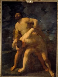 Hercules sliter med Achelous Hercules dekker den greske elven. Maleri av Guido Reni dit le Guide (1575-1642) 1620 Søn. 2,61 X 1,92 m