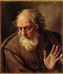 Portrett av den hellige Josef. Maleri av Guido Reni, kalt Il Guido (1575-1642), 1640-1642. Mål: 65 x 53 cm. Roma, Galleria Nazionale d