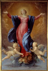 The Assumption of the Virgin Maleri av Guido Reni kalt Guiden (1575-1642) 1637 Sun. 2,42x1,6 m Lyon, Musee des Beaux Arts