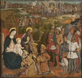The Adoration of the Magi - The Adoration of the Magi, av Cozzarelli, Guidoccio di Giovanni (1450-1517). Tempera og olje på lerret. Mål: 168x176 cm. Nasjonalmuseet Stockholm