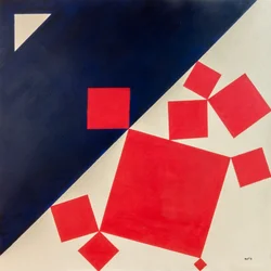 Suprematisten Bachus og Ariadne etter Tizian, 2016 (olje på lerret)