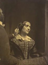 Oppmerksomhet, oppmerksomt blikk (venstre); Smertefull oppmerksomhet (høyre), 1854–1856, trykt 1862 (foto)