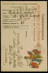 Autografpostkort til Jean Mollet, datert 16. september 1915