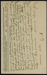 Autografpostkort til Jean Mollet, datert 16. september 1915