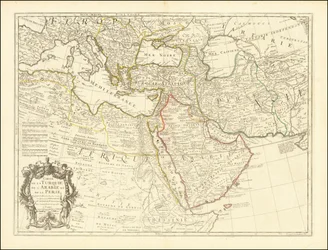 1701 kart - Kart over Tyrkia, Arabia og Persia