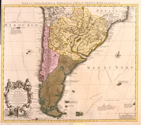 Chile (unntatt nord), Argentina, Paraguay, Uruguay, sørøstlige Brasil, Falklandsøyene