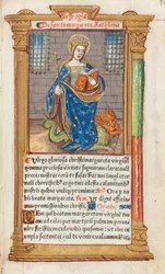 Trykt tidebok (bruk av Roma): fol. 110r, St. Margaret