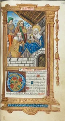 Trykt tidebok (bruk av Roma): fol. 38r, Tilbedelse av de vise menn
