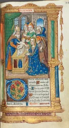 Trykt tidebok (bruk av Roma): fol. 40r, Presentasjon i tempelet