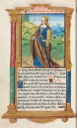Trykt Timebok Bruk av Roma: fol. 109v, St. Catherine, 1510.
