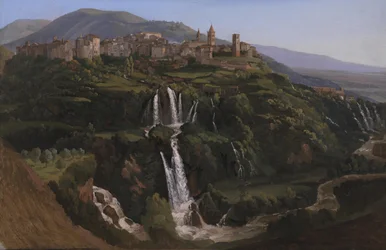Utsikt over Tivoli i Italia