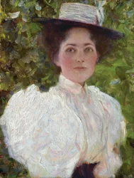 Girl in the Foliage, ca. 1908 (olje på lerret)