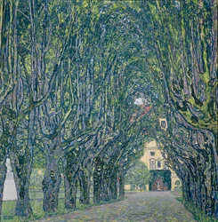 Trekantet vei som fører til herregården i Kammer, Oberösterreich