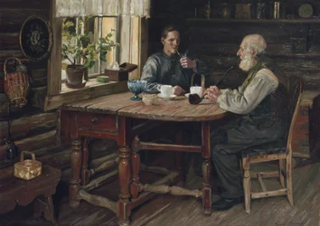 Kaffe (pause) 1900 (olje på lerret)