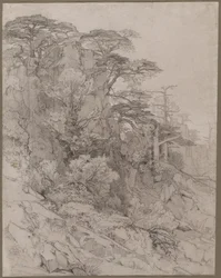 Trees of a Rocky Hillside, sent på 1800-tallet.