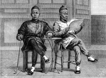 Kinesiske bankfolk, San Francisco, California, 1800-tallet.
