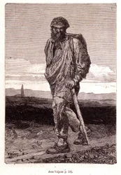Jean Valjean - i «Les Misérables» av Victor Hugo, illustrasjon av Brion, utgave Hetzel og Lacroix