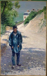 Pater Magloire på veien mellom Saint-Clair og Etretat (olje på lerret)