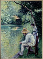 Fiske har snøret. Maleri av Gustave Caillebotte (1848-1894)