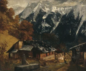 En alpin scene, 1874.