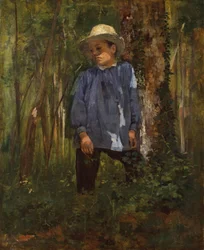 Gutt i skogen, ca. 1860 (olje på lerret)
