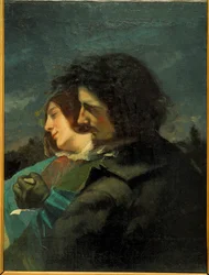 Glade elskere. Maleri av Gustave Courbet