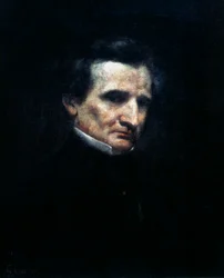 Hector Berlioz , fransk romantisk komponist, 1850