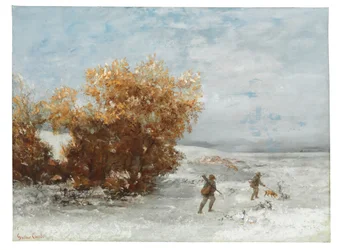 Jegere i snøen, 1866